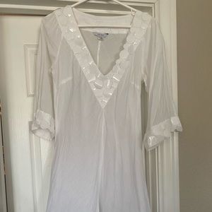 Zara white linen dress
